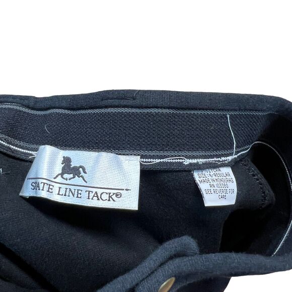 State Line Tack Women's Riding Breeches Equestrian Solid Black Size 6 - Picture 8 of 8